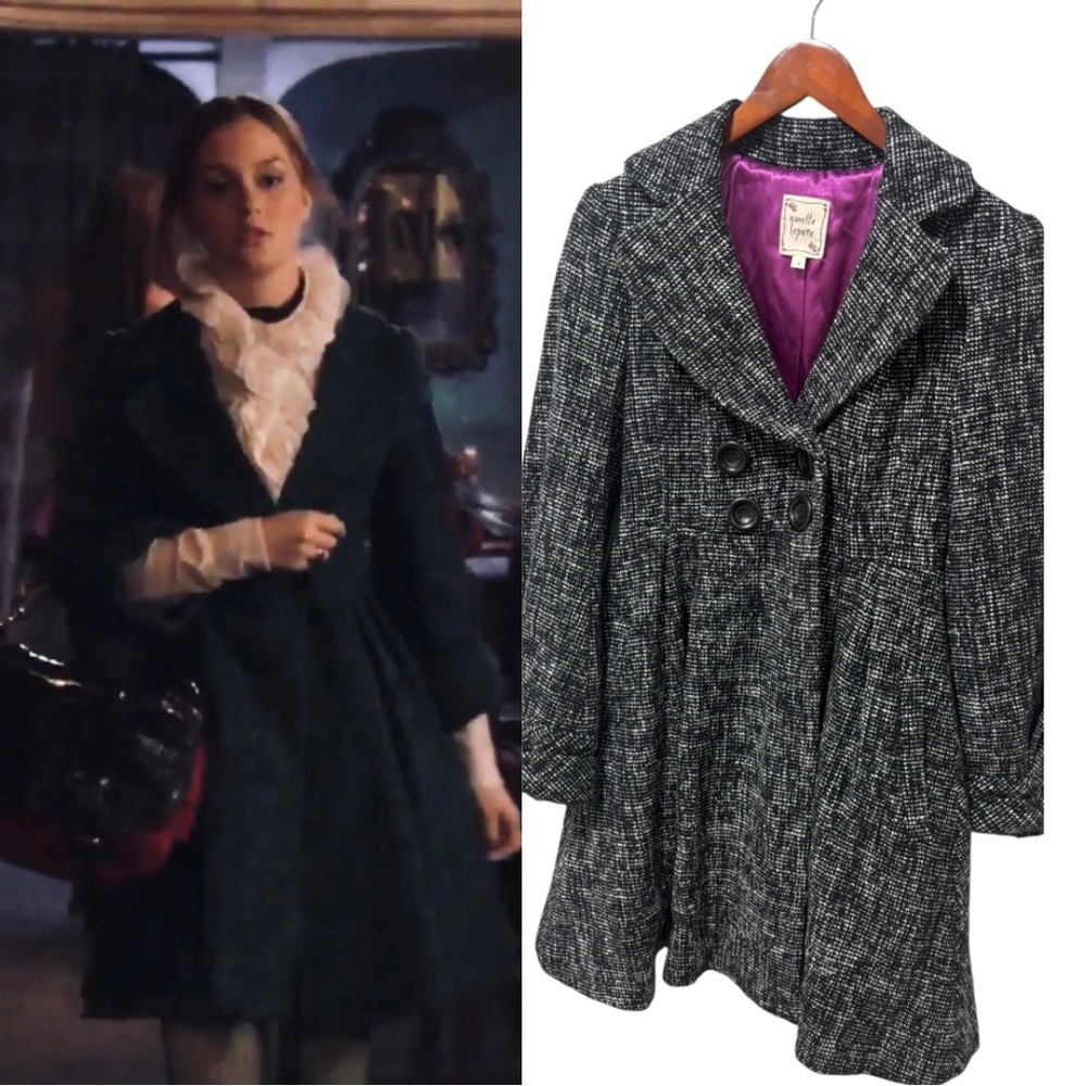RARE ASO Blair Waldorf Gossip Girl Nanette Lepore Swing Pea Coat Size 2
